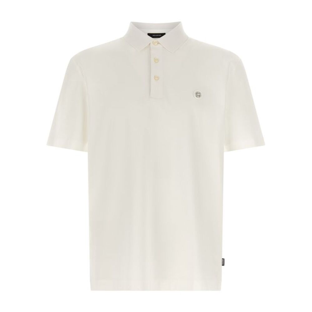 Hugo Boss White Cotton Polo Men's Shirt